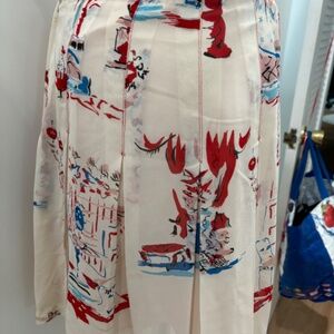 Anna Sui Vintage silk pleated skirt